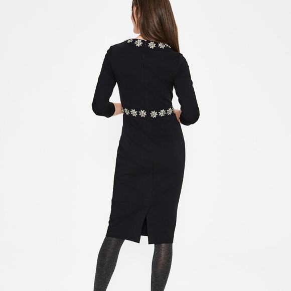 BODEN Matilda Crystal Embellished Dress Black {I3} - Picture 3 of 7